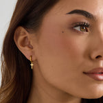 Earrings Faith Silver Color Stainless Steel