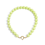 Necklace with large beads and front closure-15mm