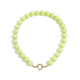Necklace with large beads and front closure-15mm