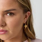 Hoop earrings with heart