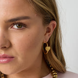 Hoop earrings with heart