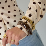 Statement link bracelet