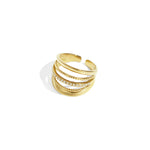 Stainless Steel Statement Rings lines Casual Daily Simple Series Women's jewelry