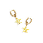 Earrings with spotted starfish