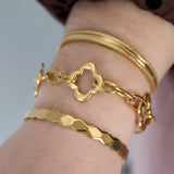 Irregular shape bangle bracelet