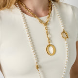 Imitation Pearl Long Necklaces Beads Simple Daily Simple Series Women's jewelry