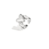 Statement ring with drop details and heart