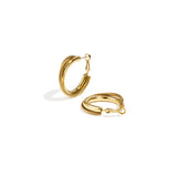 Double chunky hoop earrings