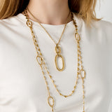 Stainless Steel Pendant necklaces Ellipse Shape Simple Daily Simple Series Women's jewelry