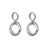 Statement earrings with organic rings