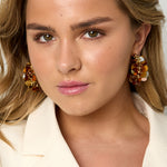 Hoop earrings made of sequins and beads