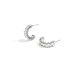 Earrings with zigzag stones