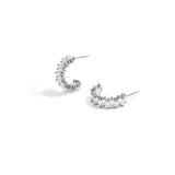 Earrings with zigzag stones