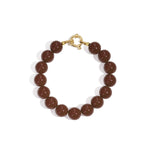 Bracelet with medium beads and front clasp-12mm