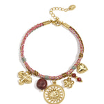 Stainless Steel Charm Bracelets Flower Casual Daily Simple Series Women's jewelry