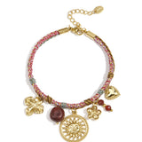 Stainless Steel Charm Bracelets Flower Casual Daily Simple Series Women's jewelry