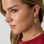 Earrings with heart-shaped pendants