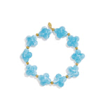Beaded bracelet with clover beads