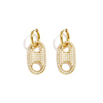 Stainless Steel Drop Earrings Geometric Shape Simple Daily Simple Series Women's jewelry