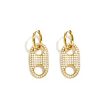 Stainless Steel Drop Earrings Geometric Shape Simple Daily Simple Series Women's jewelry