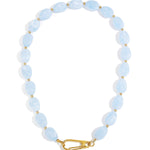 Necklace with beads and front closure design