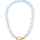 Necklace with beads and front closure design