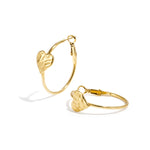 Hoop earrings with heart