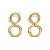 Stainless Steel Drop Earrings Circle Casual Daily Simple Series Women's jewelry
