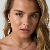 Necklace with hanging heart and pearls