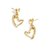Earrings hanging hearts full and empty