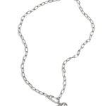 Necklace hanging heart with front closure
