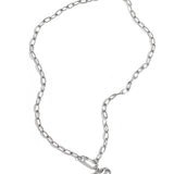 Necklace hanging heart with front closure
