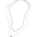 Layered necklace with heart charm