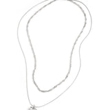 Layered necklace with heart charm