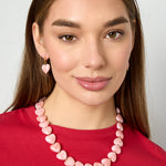 Necklace with heart-shaped beads