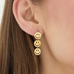 Stainless Steel Dangle Earrings Smiling face Casual Daily Simple Series Women's jewelry