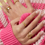 Statement ring with beads