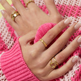 Statement ring with beads