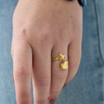 Ring with heart and star