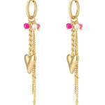 Heart drop earrings