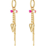 Heart drop earrings