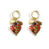 Stainless Steel Drop Earrings Heart Casual Daily Simple Series Women's jewelry