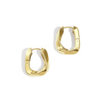 Rectangular twisted hoop earrings