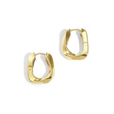 Rectangular twisted hoop earrings