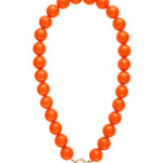 Necklace with large beads and front closure-15mm