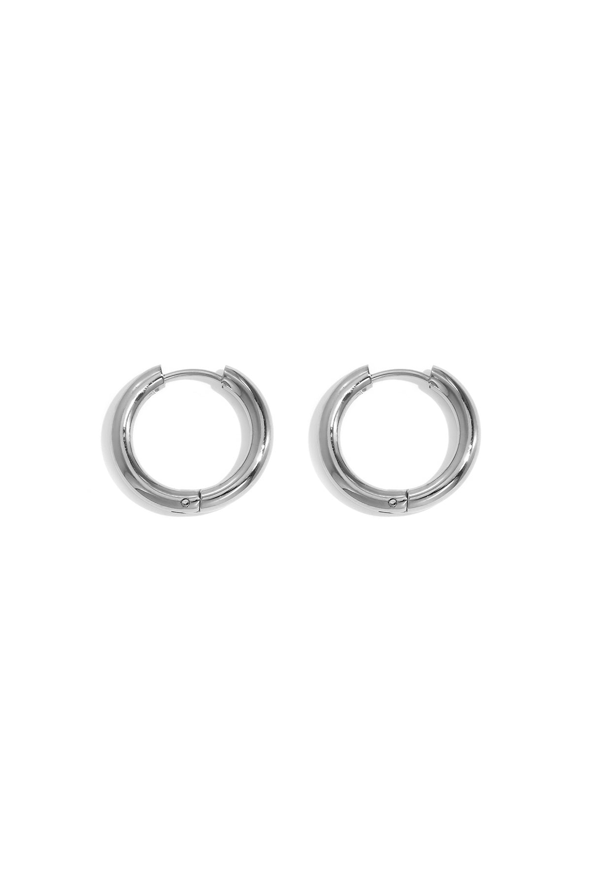 Creoles simple XL Gold Color Stainless Steel