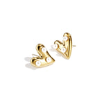 Heart earrings with pearls