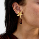 Stainless Steel Drop Earrings Flower Casual Daily Simple Series Women's jewelry