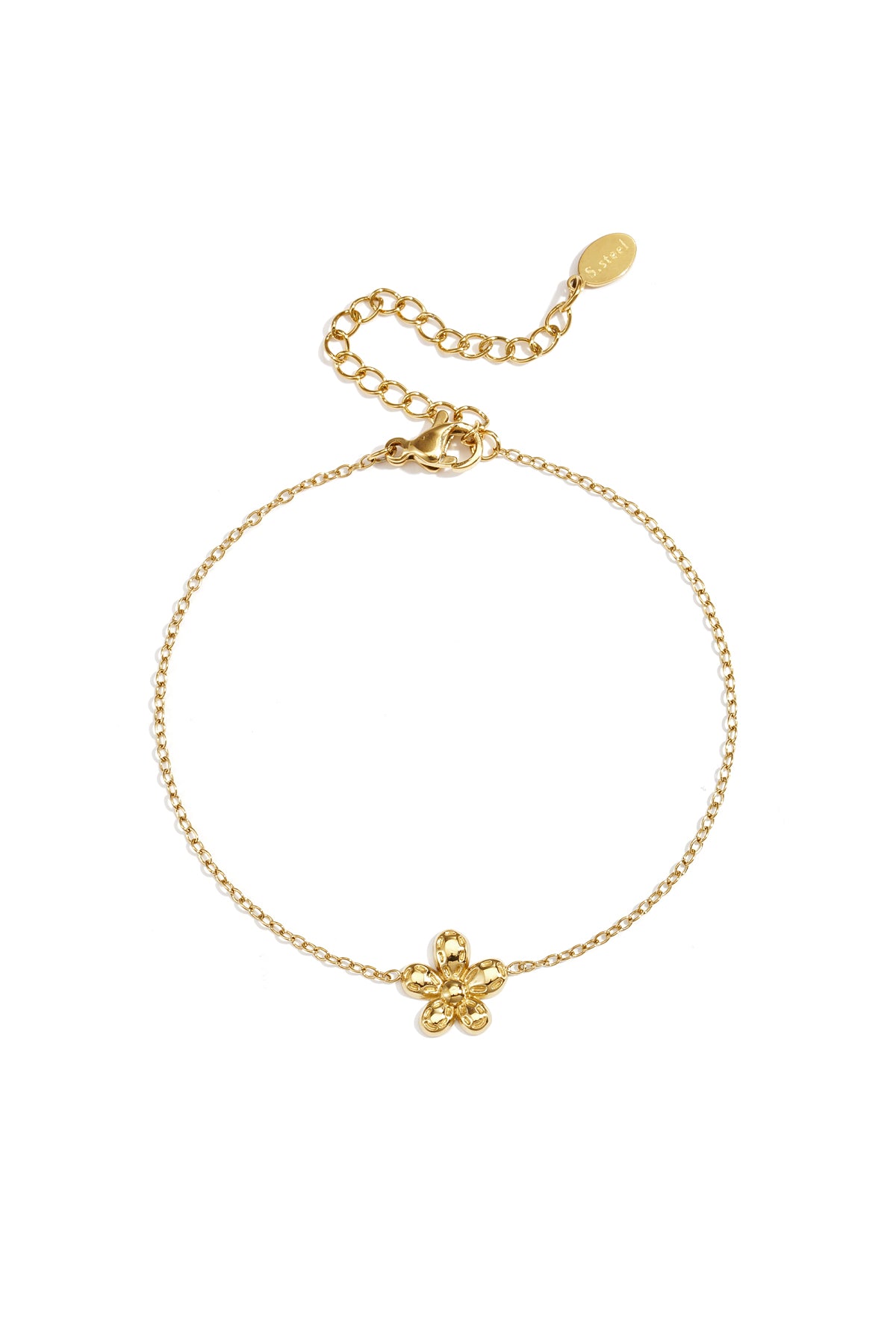 Bracelet with minimalist flower