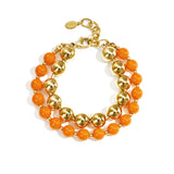 Linked bead bracelets